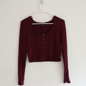 Women’s Maroon Wild Fable Crop top